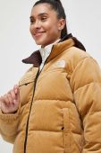 Двостороння пухова куртка The North Face жіноча колір жовтий зимова