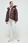 Куртка The North Face жіноча колір коричневий зимова oversize
