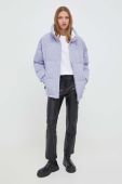 Пухова куртка Vans жіноча колір фіолетовий зимова oversize