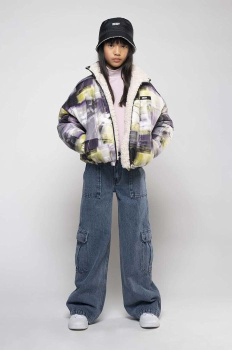 Дитяча двостороння куртка Dkny колір зелений (3458758)