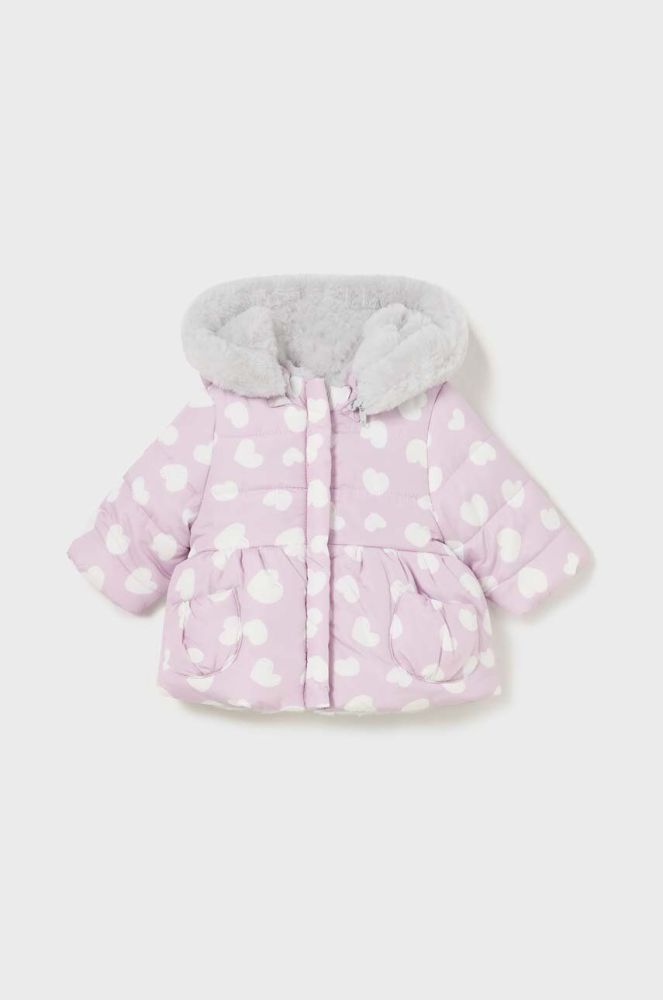 Двостороння дитяча куртка Mayoral Newborn колір фіолетовий