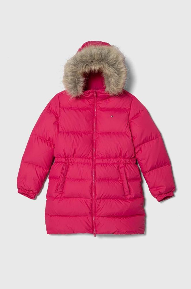 Дитяча пухова куртка Tommy Hilfiger колір рожевий (3507279)