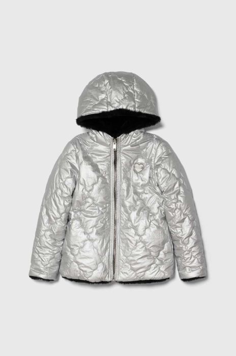 Дитяча двостороння куртка Guess колір срібний