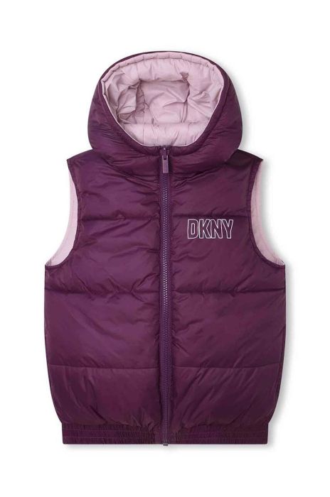 Дитяча двостороння безрукавка Dkny колір фіолетовий (3564188)