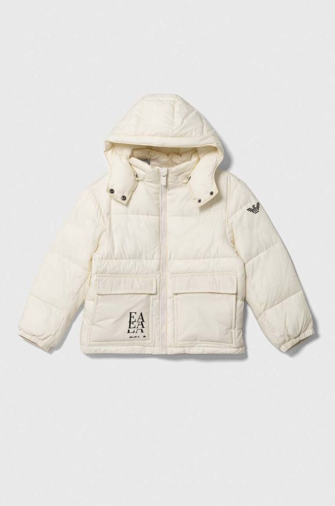 Дитяча куртка Emporio Armani колір бежевий
