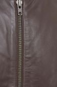 Шкіряна куртка Bruuns Bazaar чоловіча колір коричневий перехідна