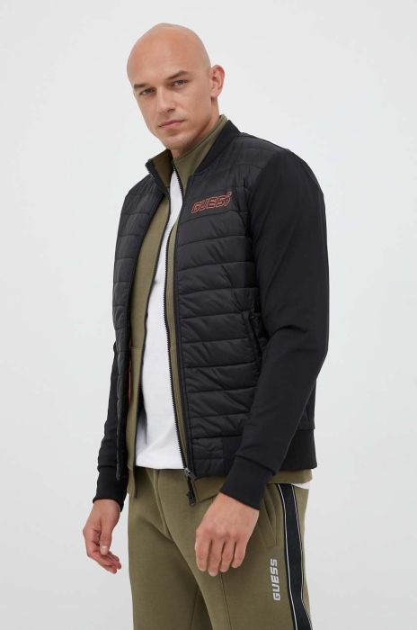 Куртка-бомбер Guess чоловічий колір чорний перехідна (3362891)