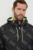 Куртка Guess чоловіча колір чорний перехідна oversize