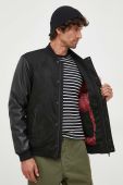 Куртка-бомбер Guess чоловічий колір чорний перехідна (3446512)