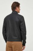 Шкіряна куртка BOSS чоловіча колір чорний перехідна (3537885)
