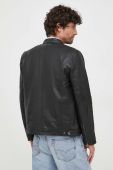 Шкіряна куртка Pepe Jeans чоловіча колір чорний перехідна