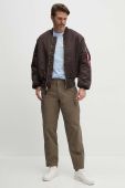 Двостороння куртка-бомбер Alpha Industries MA-1 чоловіча колір коричневий перехідна