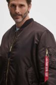Двостороння куртка-бомбер Alpha Industries MA-1 чоловіча колір коричневий перехідна