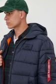 Куртка Alpha Industries Hooded Puffer FD колір синій зимова