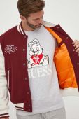 Куртка-бомбер Alpha Industries Varsity Air Force Jacket чоловіча колір бордовий перехідна