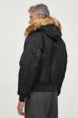 Куртка Alpha Industries 45P Hooded чоловіча колір чорний зимова