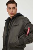 Куртка-бомбер Alpha Industries MA-1 D-Tec чоловіча колір зелений зимова