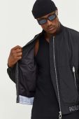 Куртка-бомбер Karl Lagerfeld Jeans чоловічий колір чорний перехідна oversize