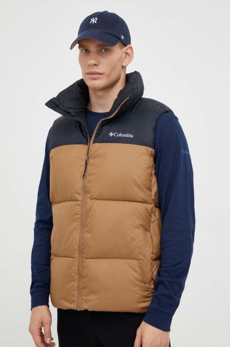 Безрукавка Columbia Puffect II чоловіча колір коричневий зимова