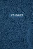 Кофта Columbia чоловіча колір бірюзовий однотонна