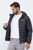 Пухова куртка EA7 Emporio Armani чоловіча колір чорний перехідна (3454322)