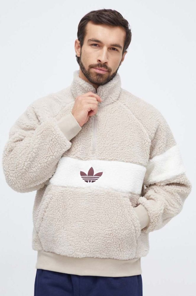 Кофта adidas Originals чоловіча колір бежевий візерунок (3633055)