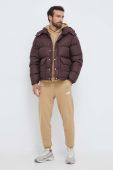Пухова куртка The North Face чоловіча колір коричневий зимова (3567654)