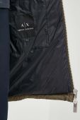 Пухова куртка Armani Exchange чоловіча колір зелений зимова oversize