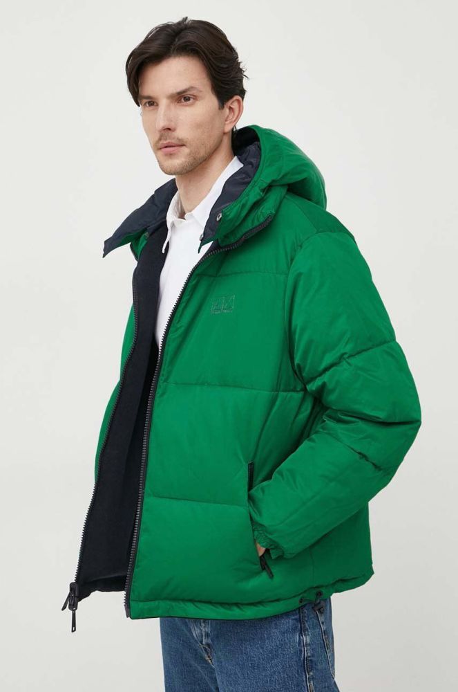Двостороння куртка Armani Exchange чоловіча колір синій зимова (3559824)