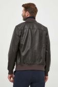 Шкіряна куртка Liu Jo чоловіча колір коричневий перехідна