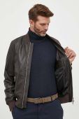 Шкіряна куртка Liu Jo чоловіча колір коричневий перехідна