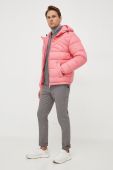Куртка United Colors of Benetton чоловіча колір рожевий зимова oversize