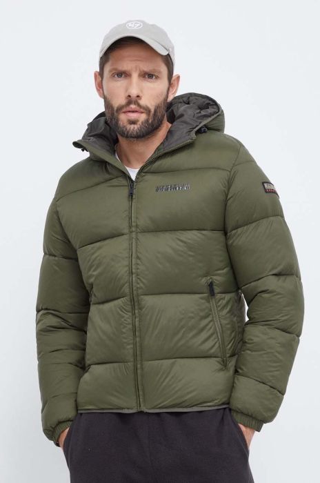 Куртка Napapijri чоловіча колір зелений зимова (3559834)