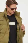 Пухова куртка United Colors of Benetton чоловіча колір зелений зимова