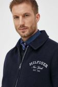 Вовняна куртка Tommy Hilfiger колір синій перехідна (3558056)