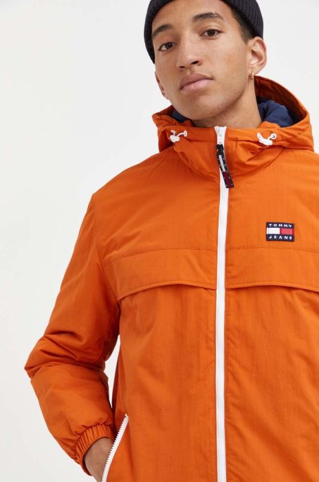 Куртка Tommy Jeans чоловіча колір помаранчевий зимова
