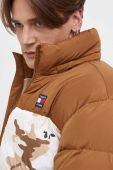 Пухова куртка Tommy Jeans чоловіча колір коричневий зимова