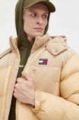Пухова куртка Tommy Jeans чоловіча колір бежевий зимова