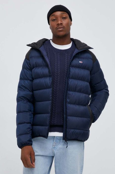 Пухова куртка Tommy Jeans чоловіча колір синій перехідна (3424857)