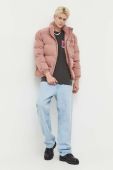 Вельветова куртка On Vacation колір рожевий зимова