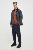 Куртка Barbour чоловіча колір сірий перехідна