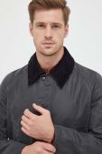 Куртка Barbour чоловіча колір сірий перехідна