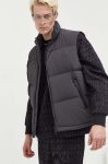 Пухова безрукавка HUGO чоловічий колір сірий зимовий