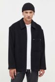 Вовняна куртка Won Hundred колір чорний перехідна oversize