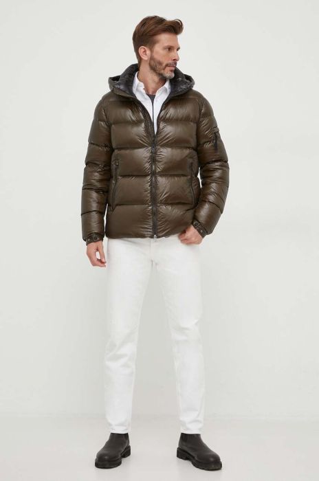 Пухова куртка Hetrego чоловіча колір зелений зимова (3593141)