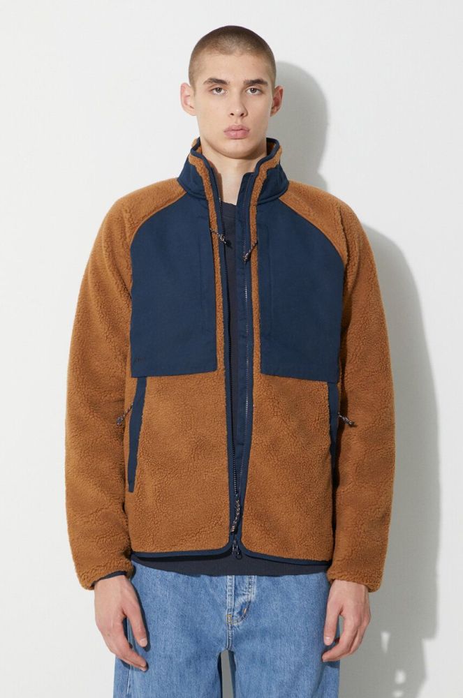 Куртка Fjallraven Vardag Pile чоловіча колір коричневий перехідна