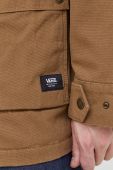 Бавовняна куртка Vans колір коричневий перехідна