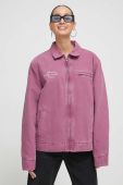 Джинсова куртка Guess Originals колір фіолетовий перехідна