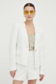 Піджак Bruuns Bazaar колір білий однобортний візерунок