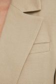 Піджак з домішкою льону Herskind колір бежевий однобортний однотонна (3342252)